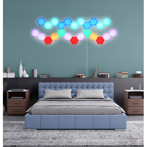 6 Pack Hexagonal Honeycomb Wall Lamp